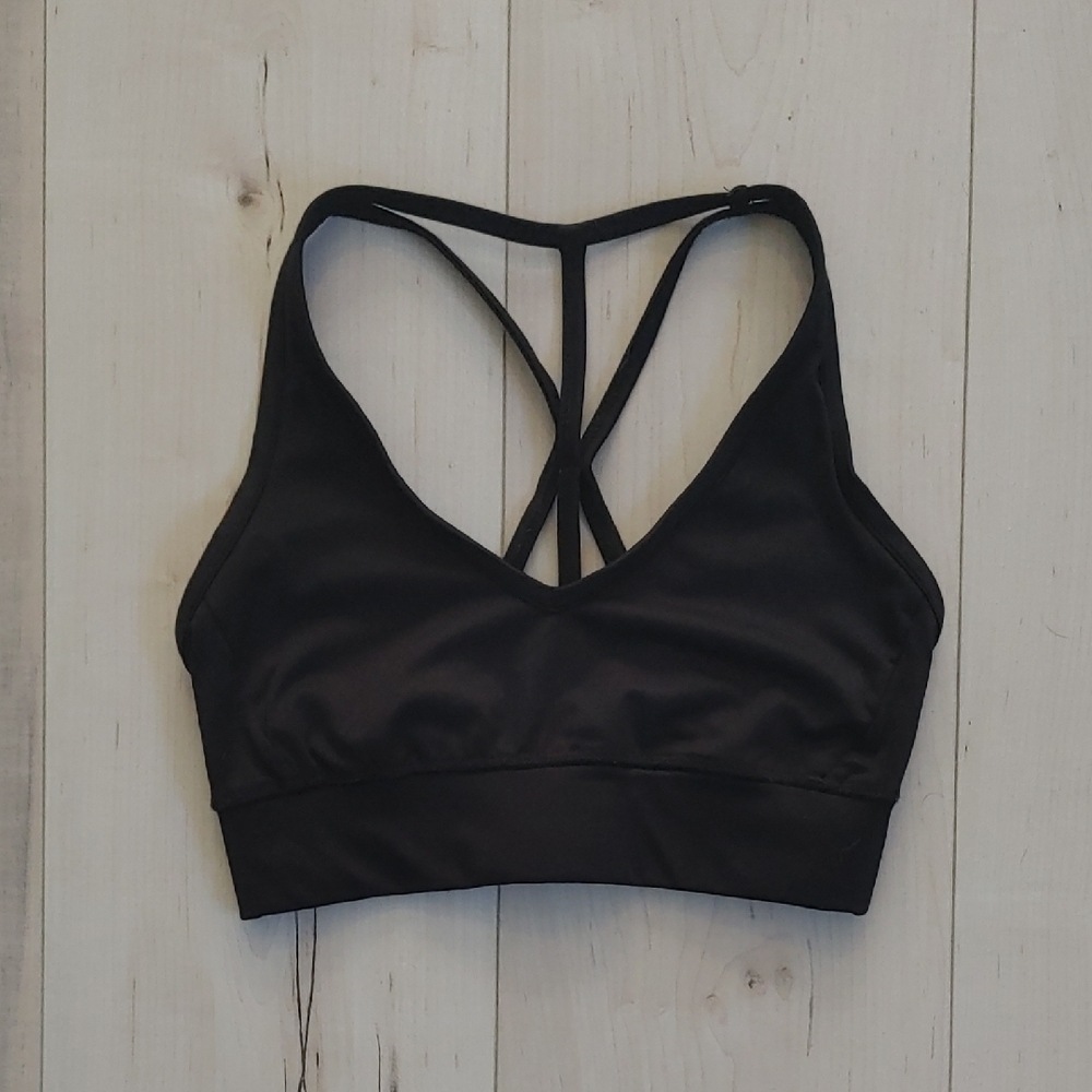 Joe Fresh Black Strappy Sports Bra